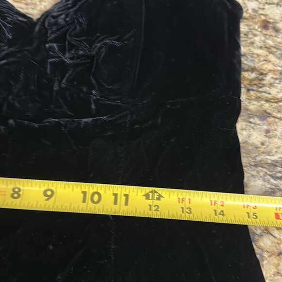 Eugene Alexander Elegant Black Velvet Strapless Evening Gown Size 10 - Picture 7 of 9